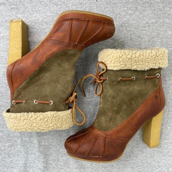 Rockport Booties Womens 8.5 Courtlyn Duck Upper Leather Adiprene Lined Roll Down - Picture 4 of 16